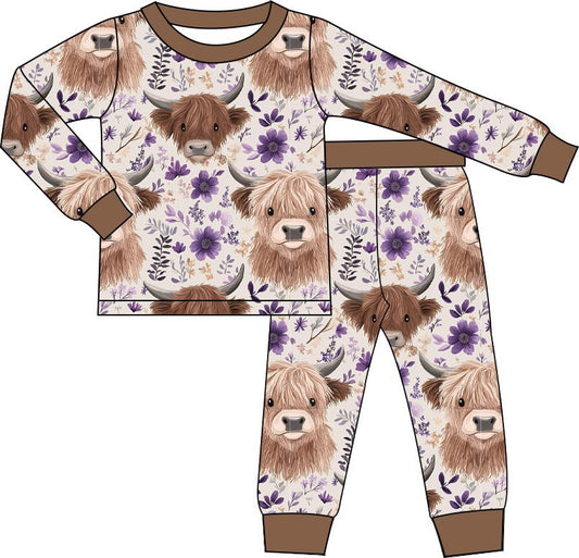 Highland Blooms Kids Long Sleeve 2PC